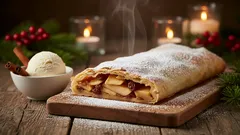 Klasyczny strudel jabłkowy – idealny deser na Boże Narodzenie